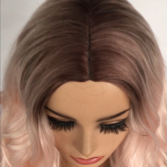 Brown and ombré synthetic wig - Picture 3 of 6